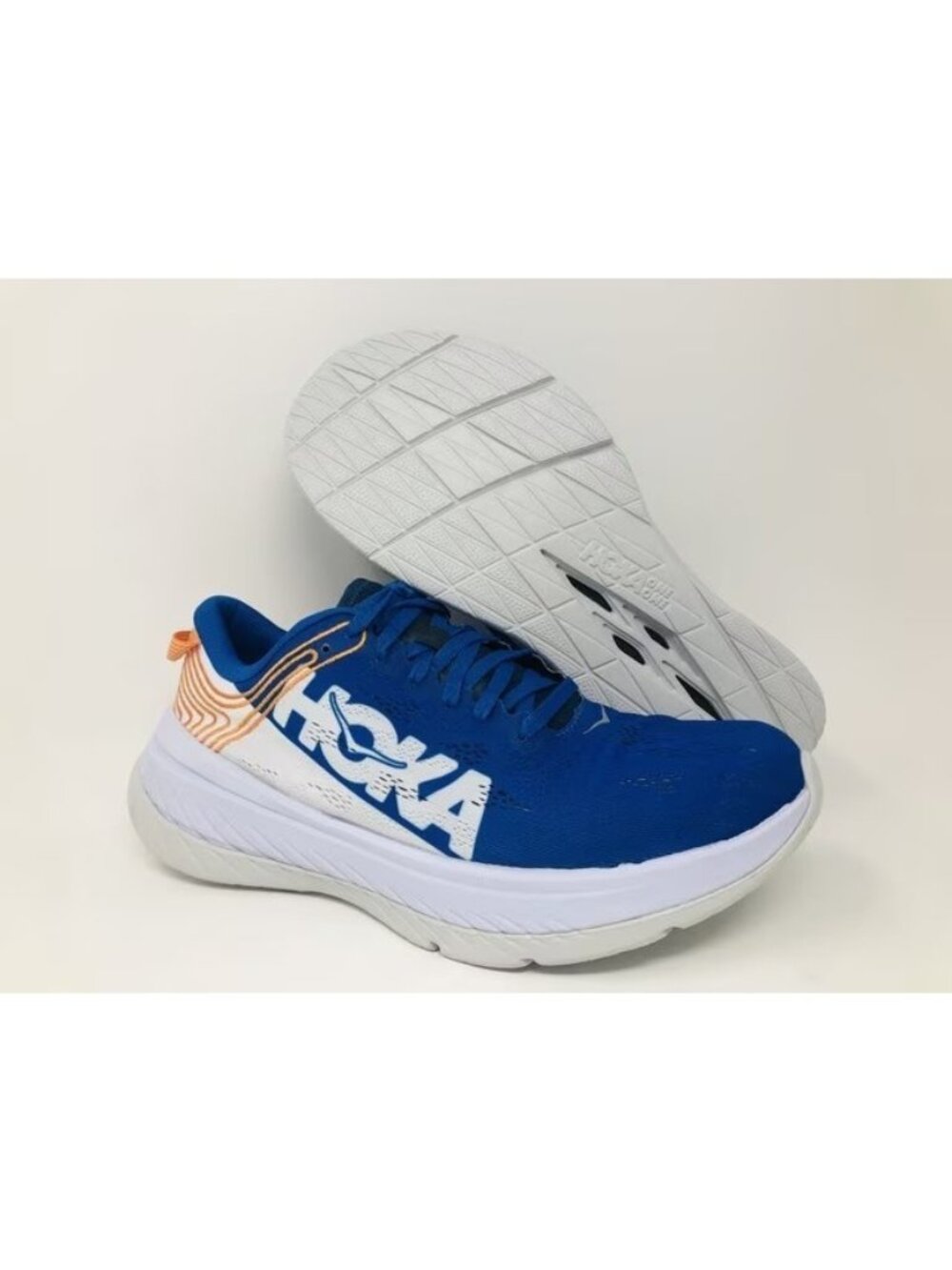 NEW! HOKA Carbon X Men's Running Comfort Athletic Shoes Blue White Size 11